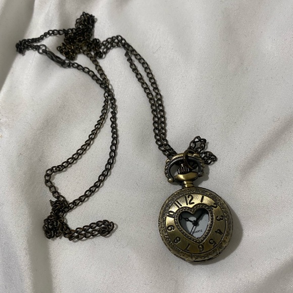 Jewelry Vintage Clock Necklace Poshmark